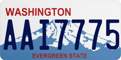 WA license plate AAI7775