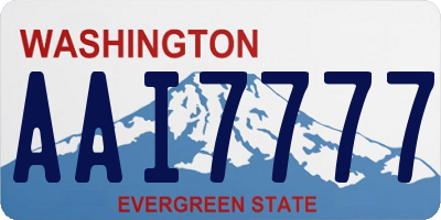 WA license plate AAI7777