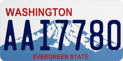 WA license plate AAI7780