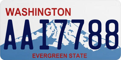 WA license plate AAI7788