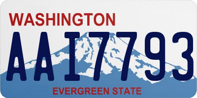 WA license plate AAI7793