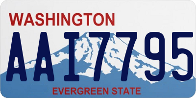 WA license plate AAI7795