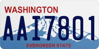 WA license plate AAI7801