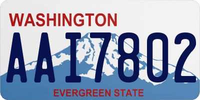 WA license plate AAI7802