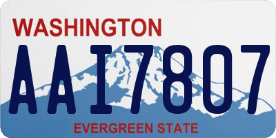 WA license plate AAI7807