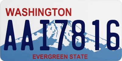 WA license plate AAI7816