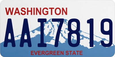 WA license plate AAI7819