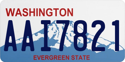 WA license plate AAI7821