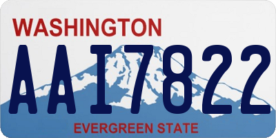 WA license plate AAI7822