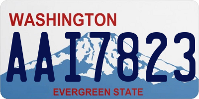 WA license plate AAI7823