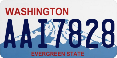 WA license plate AAI7828