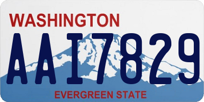 WA license plate AAI7829