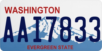WA license plate AAI7833