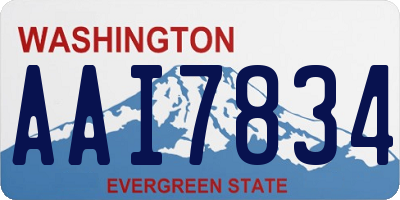 WA license plate AAI7834