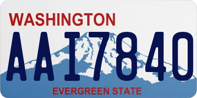 WA license plate AAI7840