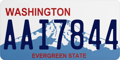 WA license plate AAI7844