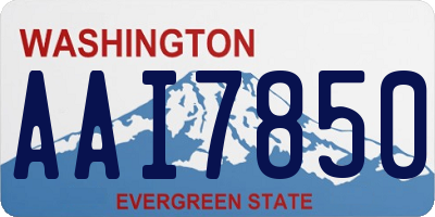 WA license plate AAI7850