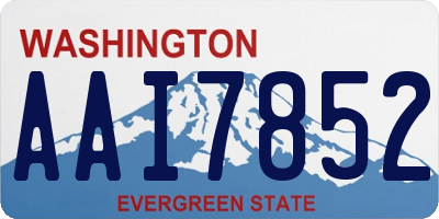 WA license plate AAI7852