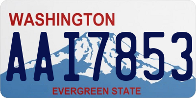 WA license plate AAI7853
