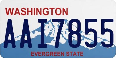 WA license plate AAI7855