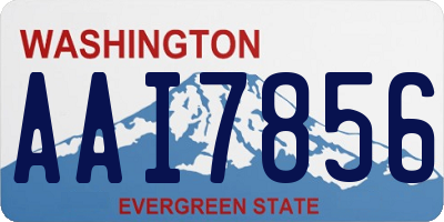 WA license plate AAI7856