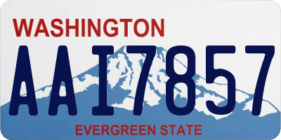 WA license plate AAI7857