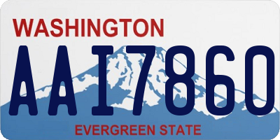 WA license plate AAI7860