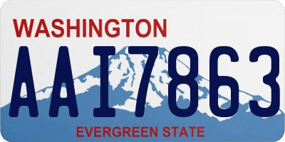 WA license plate AAI7863