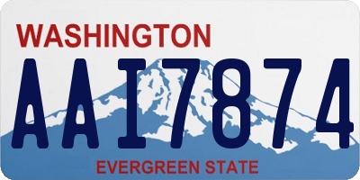 WA license plate AAI7874