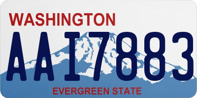 WA license plate AAI7883