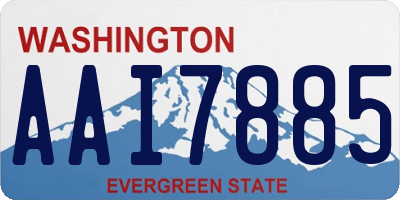 WA license plate AAI7885