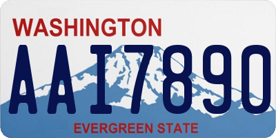 WA license plate AAI7890
