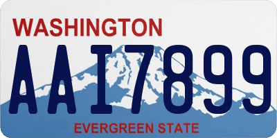 WA license plate AAI7899