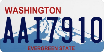 WA license plate AAI7910