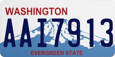 WA license plate AAI7913