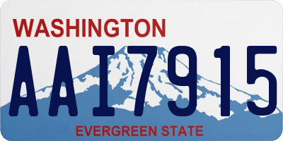 WA license plate AAI7915