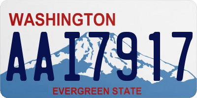 WA license plate AAI7917