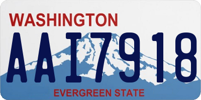 WA license plate AAI7918