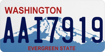 WA license plate AAI7919