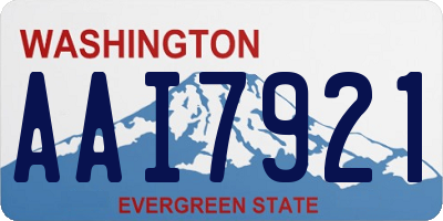 WA license plate AAI7921
