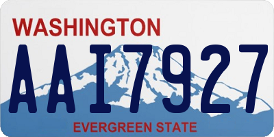 WA license plate AAI7927