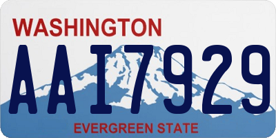 WA license plate AAI7929