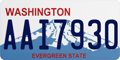 WA license plate AAI7930