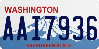 WA license plate AAI7936