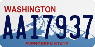WA license plate AAI7937