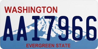 WA license plate AAI7966