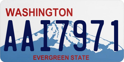 WA license plate AAI7971
