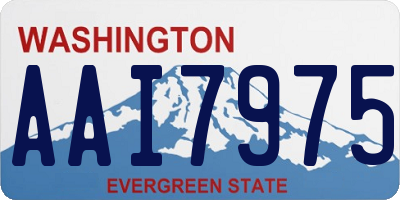 WA license plate AAI7975