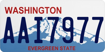 WA license plate AAI7977