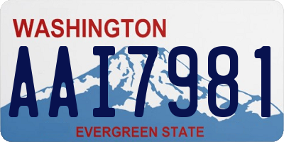 WA license plate AAI7981